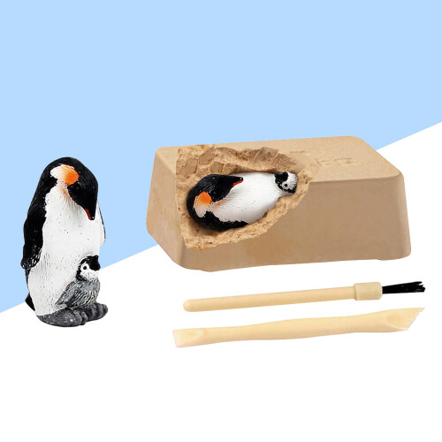 1 Set Simulation Pinguin Modell, Niedliches Grabspielzeug, Wildtier Deko 2