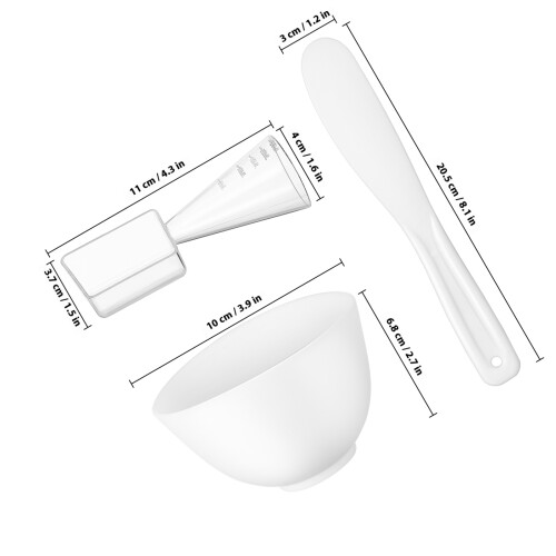 1 Set Gesichtsmaskenschale, Spatel, Silikonmischschale, Bürste 1