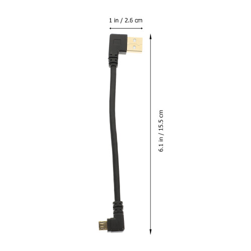 2Stk. USB Kabel 90 Grad Micro USB - Datenübertragungskabel 1
