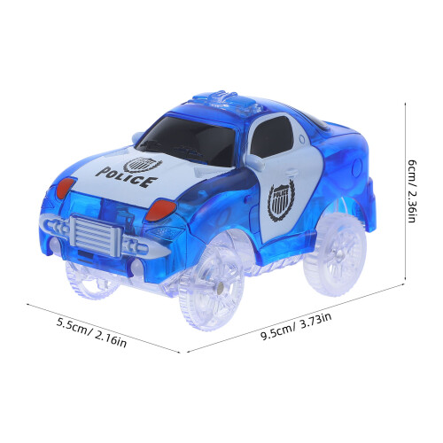 Leuchtbare Autorennbahn Spielzeug Mit Blauem Polizeiauto 1