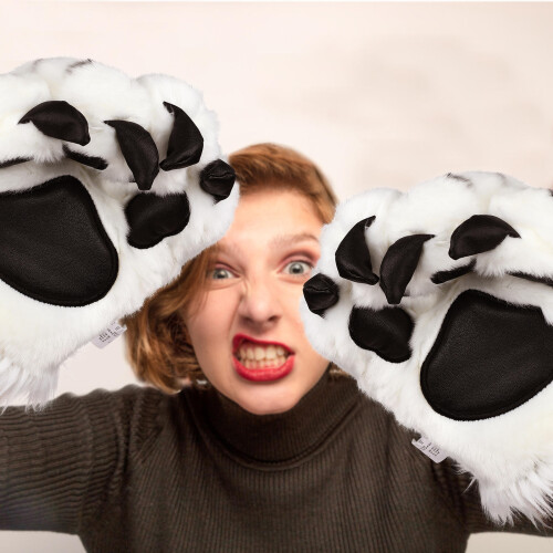 1 Paar Plüsch Fäustlinge Cosplay 2