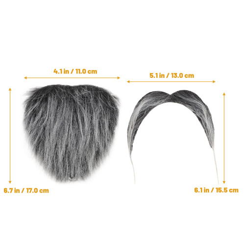 1 Set Bartkostüm Performance Cosplay Schnurrbart Gastgeschenk Zubehör 2