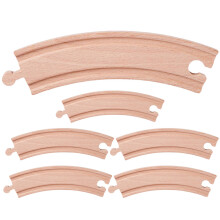 6St Kinder Zugspur Zubehör Holz Zugspur Bausteine Zum Zusammenbauen