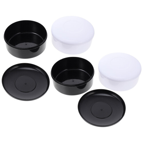 4 Cajas Almacenamiento Piezas Go Plástico Negro 2