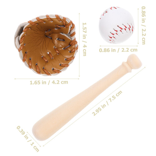 1 Set Mini Baseballs Mit , Handschuh Und Ball 2