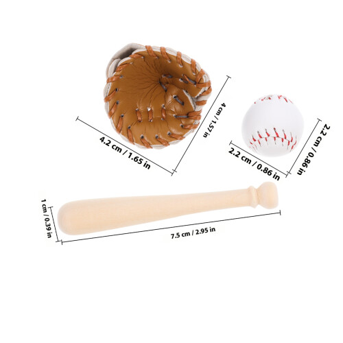1 Set Mini Baseballs Mit , Handschuh Und Ball 1