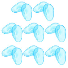 8 Protectores Auditivos De Silicona Para Tintura Y Spa