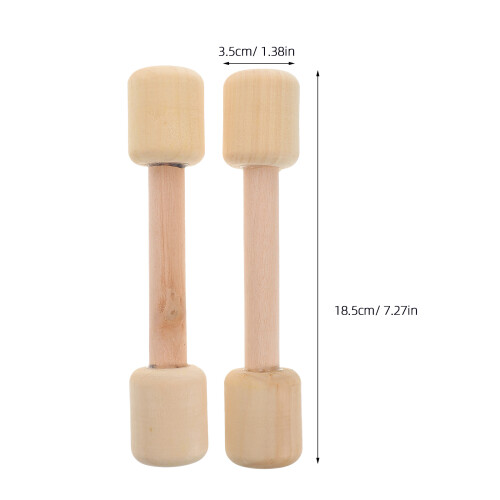2 Unidades Mancuernas De Madera Para Ejercicio Niños Pequeños 1