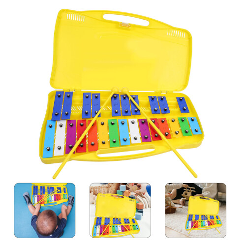 1 Set Metallophon Perkussionsmusikinstrument Mit 25-Note Eisenplatte 2