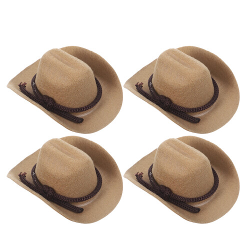 4 Piezas Sombreros Mini 8 Cm Para Muñecas Accesorios Tiny