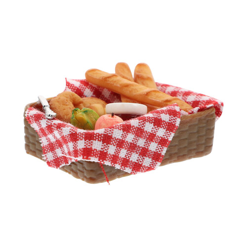 Mini Cesta Para Pan Comida Juguete Casa De Muñecas 1