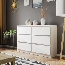 (Matt White, 6 Drawer Chest) Carlton Chest Of Drawers Matt Finish