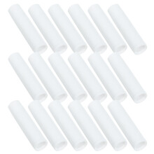 50 Unidades Tubo Labial PP Transparente Con Tapa Blanca
