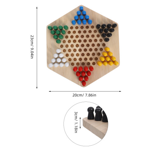 Caja De De Tablero Madera Chino Hexagonal Para Niños 1
