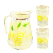 Mini Jarra De Limonada Para Casas De Muñecas De Resina Y Vidrio