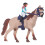 De Caballo De Plástico Con Jinete Decorativa Para 1