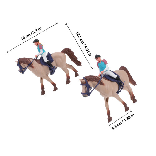 De Caballo De Plástico Con Jinete Decorativa Para 1