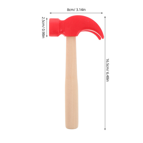 2 Unidades Juguete Martillo De Madera Para Niños Simulado 2