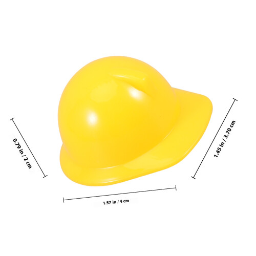 10 Pièces Mini Chapeau De Construction En Plastique Pour 1
