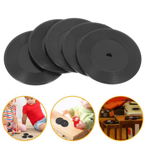 6 Unidades Mini Disco Simulado Para Casa De Muñecas 1