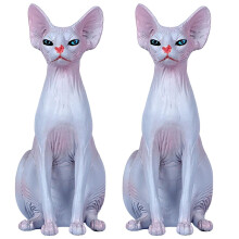 2 Unidades Calvo Decorativa Estatua Simulación