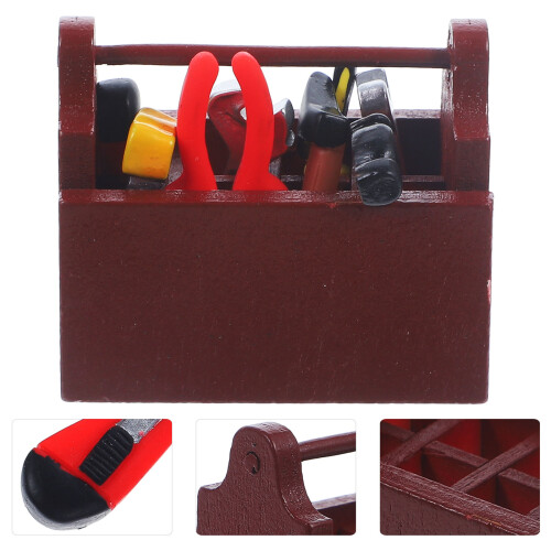De Herramientas Miniatura Para Casa De Muñecas Con Caja 2