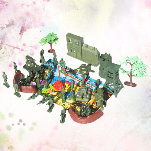 37 Pièces Enfants Simulation Militaire Scène Sable Jouet DIY 2