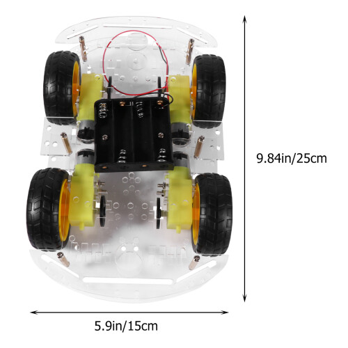 Kit Châssis Robot Roues Codeuses Et Boîtier Pile 1