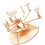 1 Lot En Bois Non Peint 3D 5