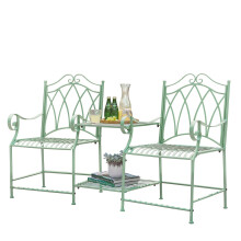 SoBuy Stolik ogrodowy z 2 krzesłami 50x50x58cm OGT44-GR