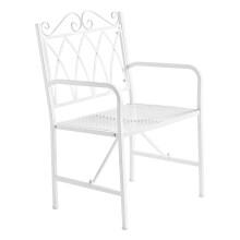 SoBuy Metalowe krzesło ogrodowe OGT47-W 59x55x95cm