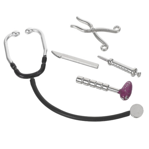 One Set Mini Doctor Tools With Stethoscope And Syringe For Home Use
