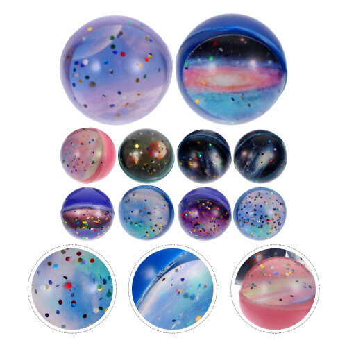 10 Pièces Balles Rebondissantes Anti‐Stress Élastiques Format 2