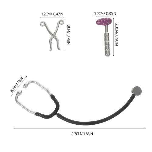 One Set Mini Doctor Tools With Stethoscope And Syringe For Home Use 2