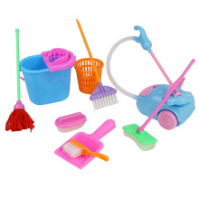 2 Sets Doll House Mini Cleaning Toys For Kids Playhouse Random Color