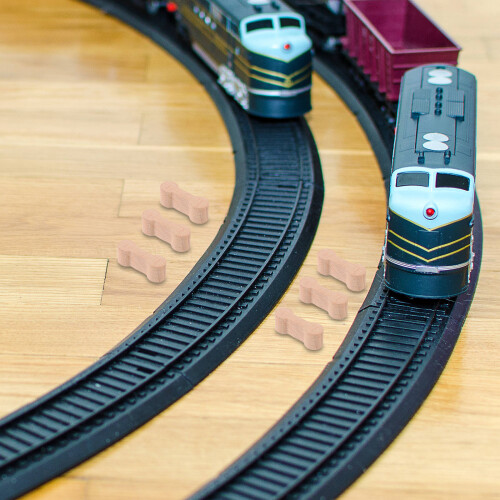 10 Pièces Connecteurs En Bois Pour Voies De Train 1