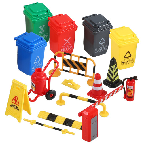 1 Set Miniature Traffic Building Accessory Sand Table Street Layout