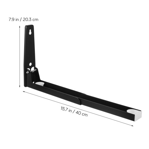 One Pair Adjustable Microwave Wall Mount Bracket Shelf Stainless Steel 1
