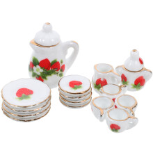 One Set Porcelain Diy Miniature Dollhouse Kitchen Tea Ware 1:12