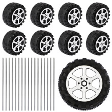 Toy Car Wheels Plastic Shaft Rod Axles Set For Diy Models