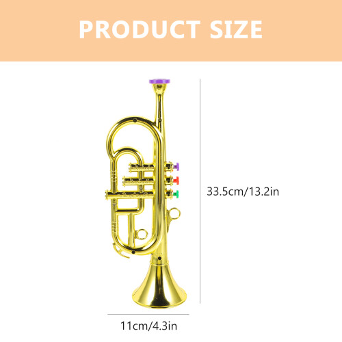 1Pc Imitation Musical Instrument Toy Trumpet Learning Tool 2