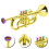 1Pc Imitation Musical Instrument Toy Trumpet Learning Tool 5