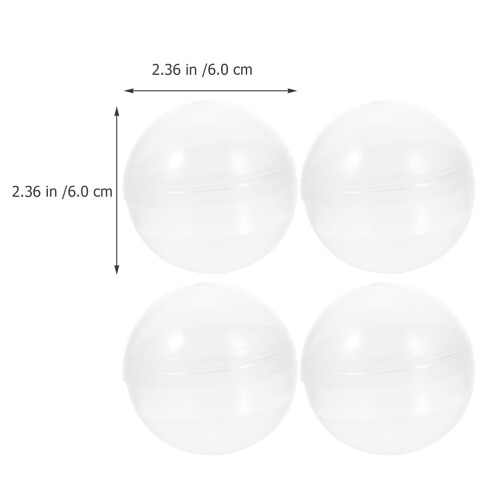 50 Pcs Vending Machine Empty Round Clear Capsules 1