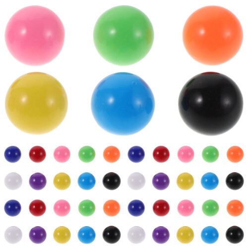 100Pcs 15Mm Plastic Marbles Solid Color For Kids Counting Math Game