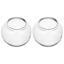 2Pcs Round Miniature Fish Tank Toy For Goldfish