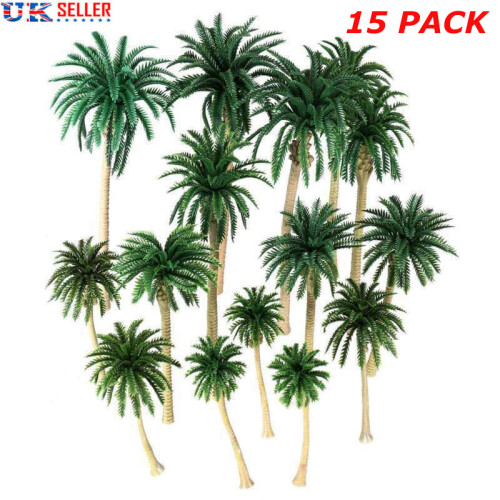15Pcs Scenery Model Coconut Palm Trees For Ho N Z Scale 2