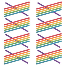 50Pcs Wooden Rhythm Sticks Colorful Kids Percussion Instruments