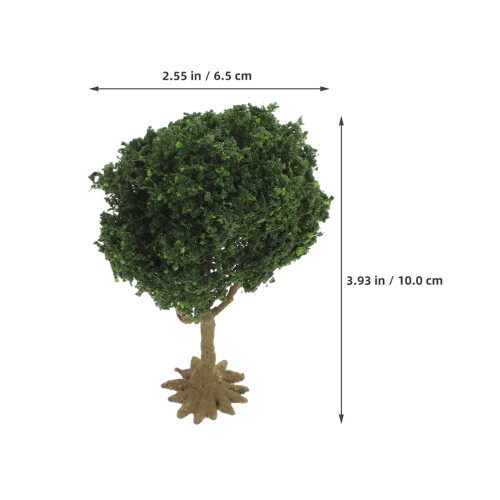 2 Pcs Mini Artificial Trees For Railroad Diorama 10cm 1