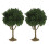 2 Pcs Mini Artificial Trees For Railroad Diorama 10cm 11
