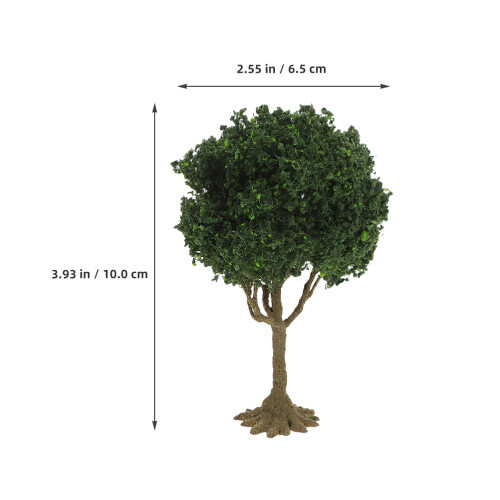 2 Pcs Mini Artificial Trees For Railroad Diorama 10cm 2